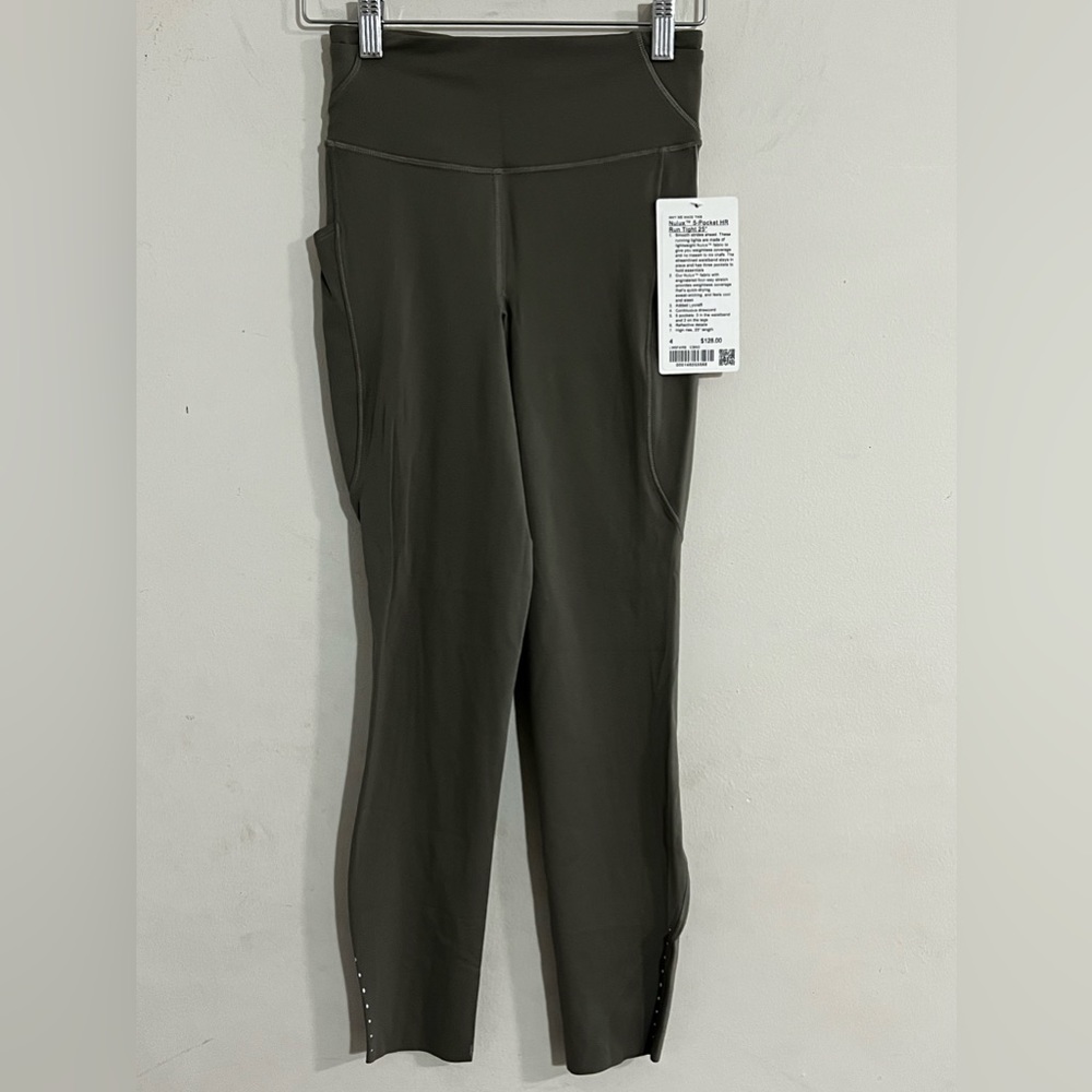 lululemon nulux 5 pocket hr run tight 25" 4  Gray